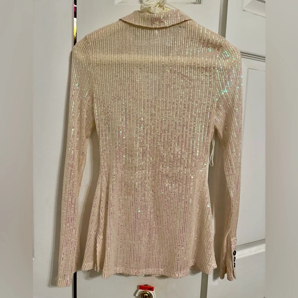 Free People Iridescent Cream Blouse - Picture 2 of 5